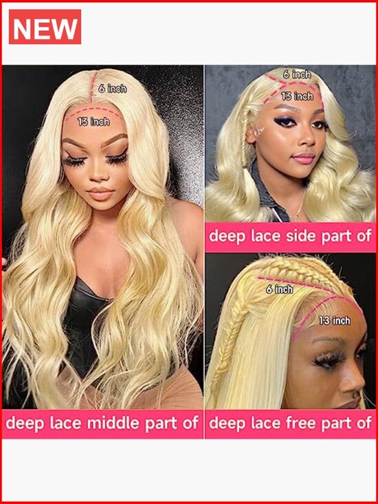 613 HD Lace Frontal Wig Human Hair 13x6 180 Density Pre Plucked Bleached Knots